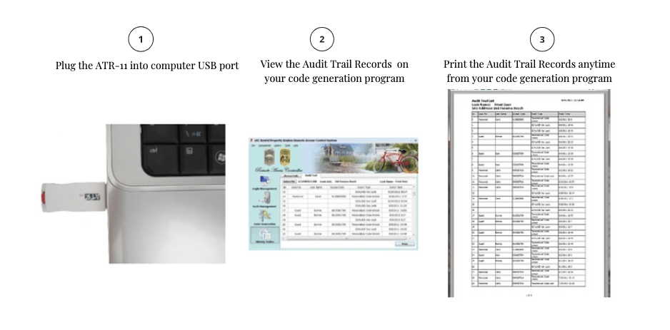 View/print the Audit Trail Records using PC version or Web version 2-in-1 Program